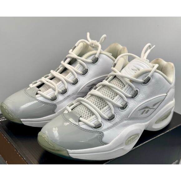 Reebok Question Low Allen Iverson White Grey Sz 11.5 GZ0366 # 405 - Picture 1 of 8
